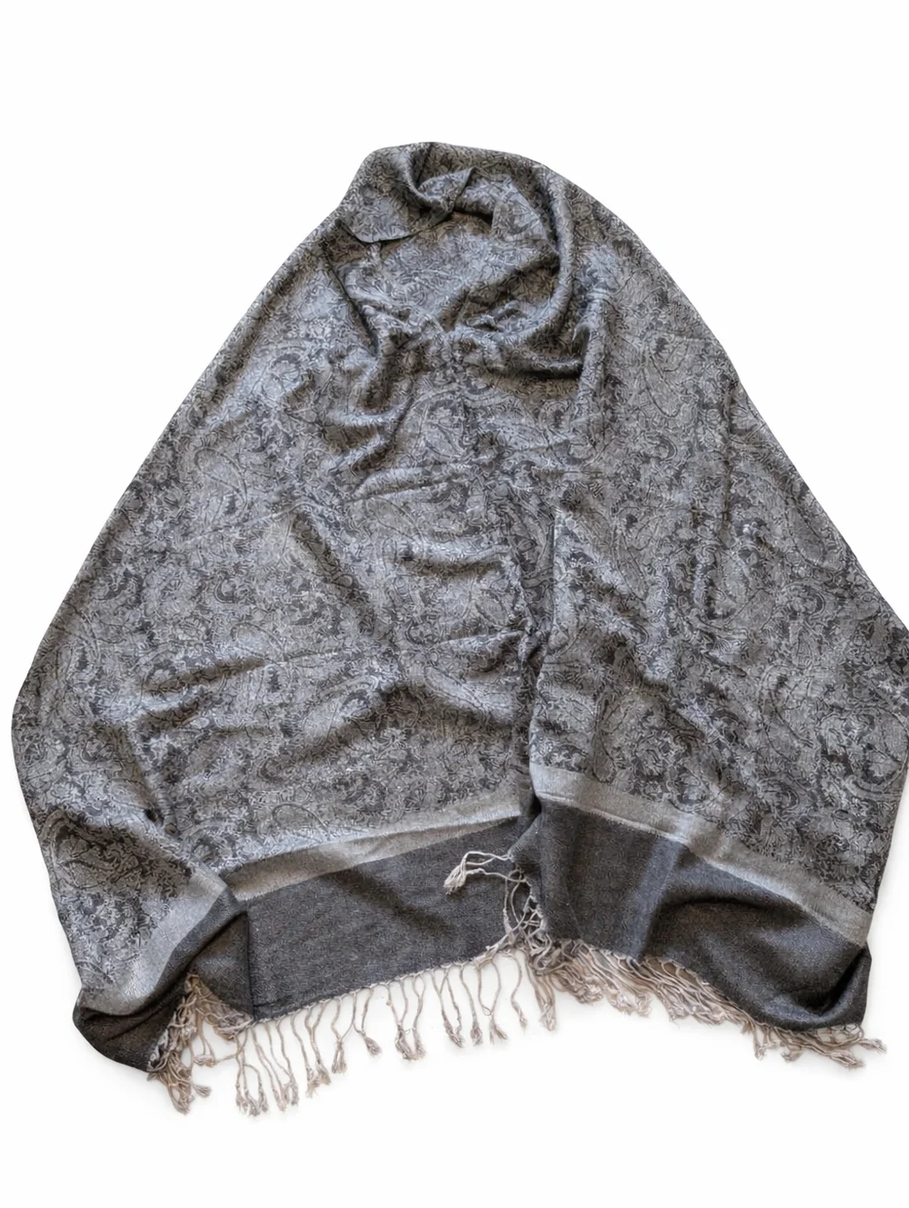 Versatile Brown Paisley Hair Scarf Wrap
